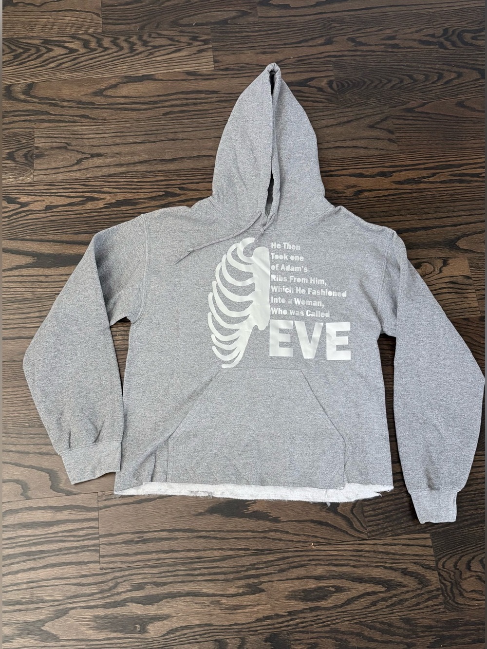 EVE Graphic Hooded Pullover - Gray